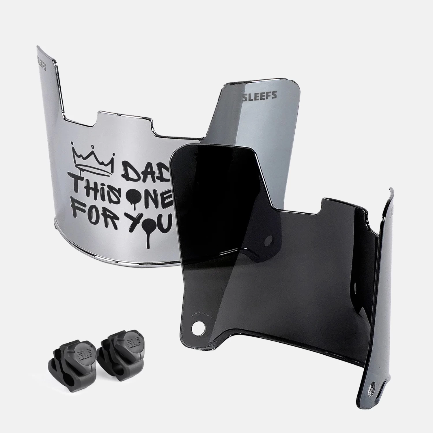 Dad This One For You Silver Moonstone Helmet Eye-Shield Visor For Kids - Image 2