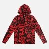 Just Ball Baseball Red Black Hoodie - Big