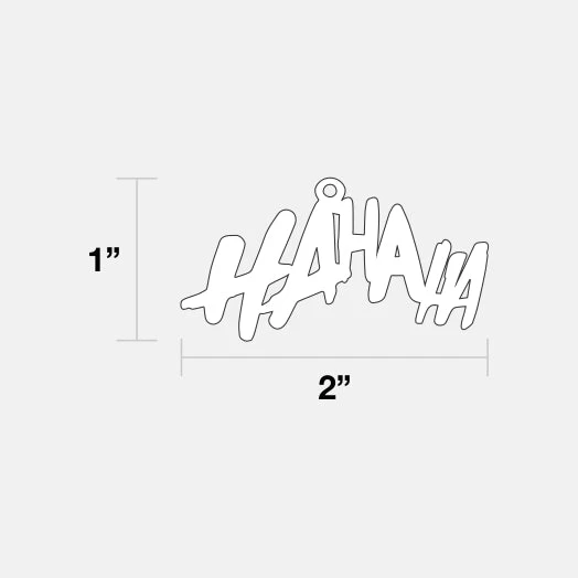 Ha Ha Ha Pendant With Chain Necklace - Stainless Steel - Image 6