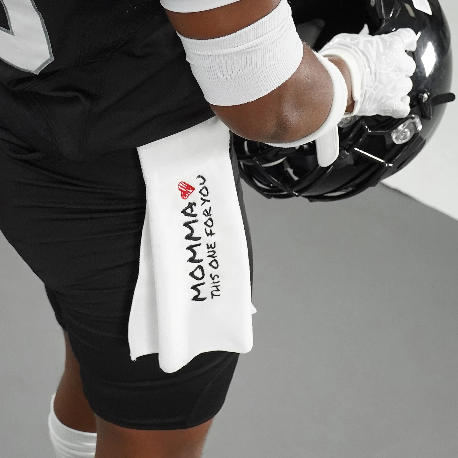 Momma White Football Towel - Image 2