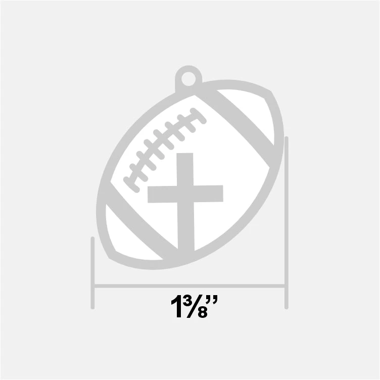 Football Faith Cross Pendant With Chain Necklace - Stainless Steel - Image 6