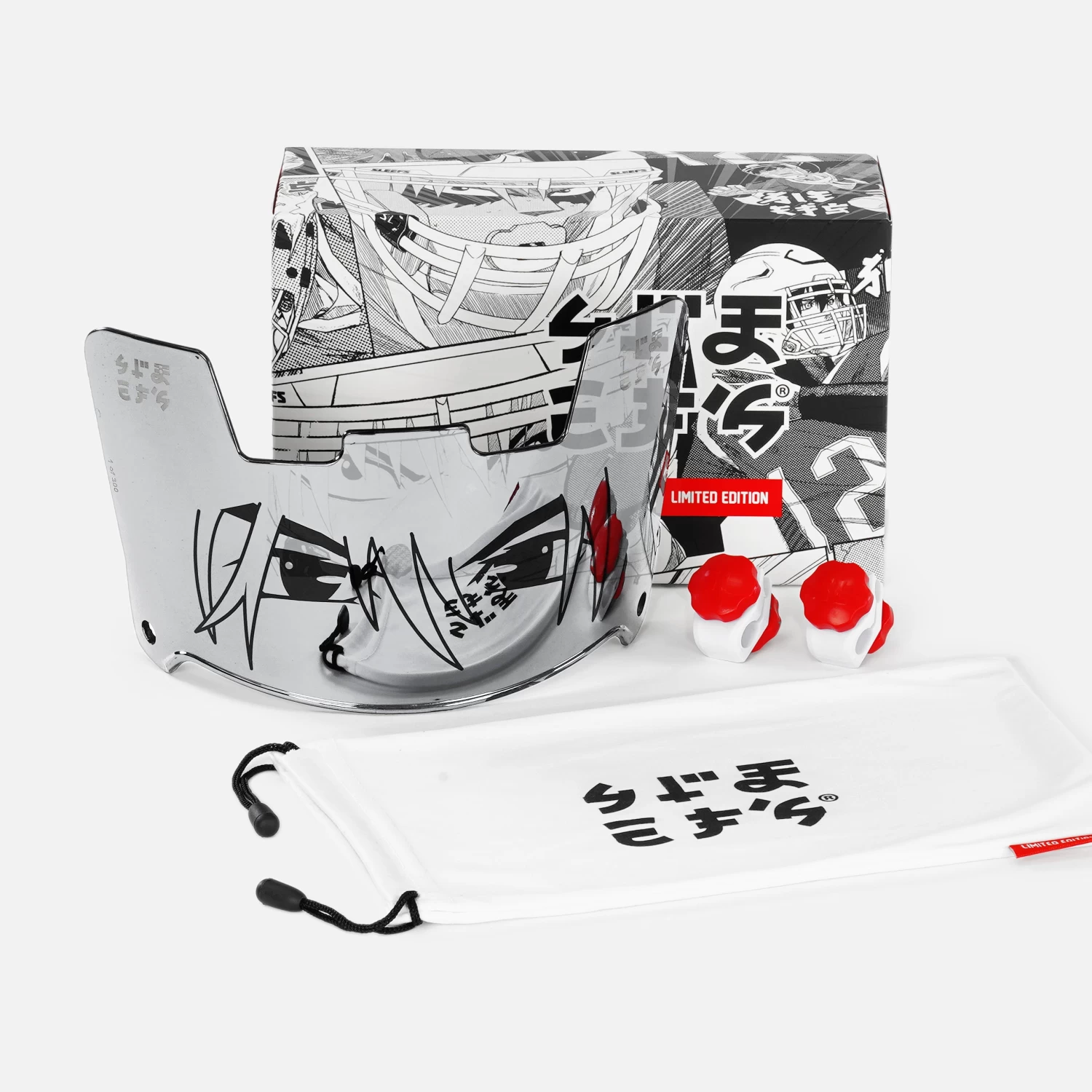 Manga Eyes Silver Helmet Eye-Shield Visor - Image 2