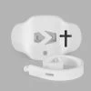 Faith Cross White Soft Football Mouthguard