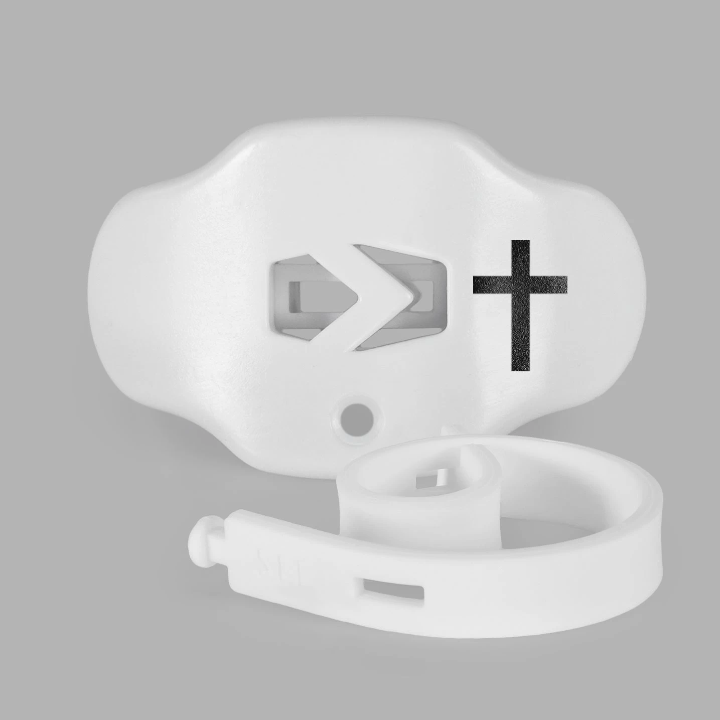 Faith Cross White Soft Football Mouthguard