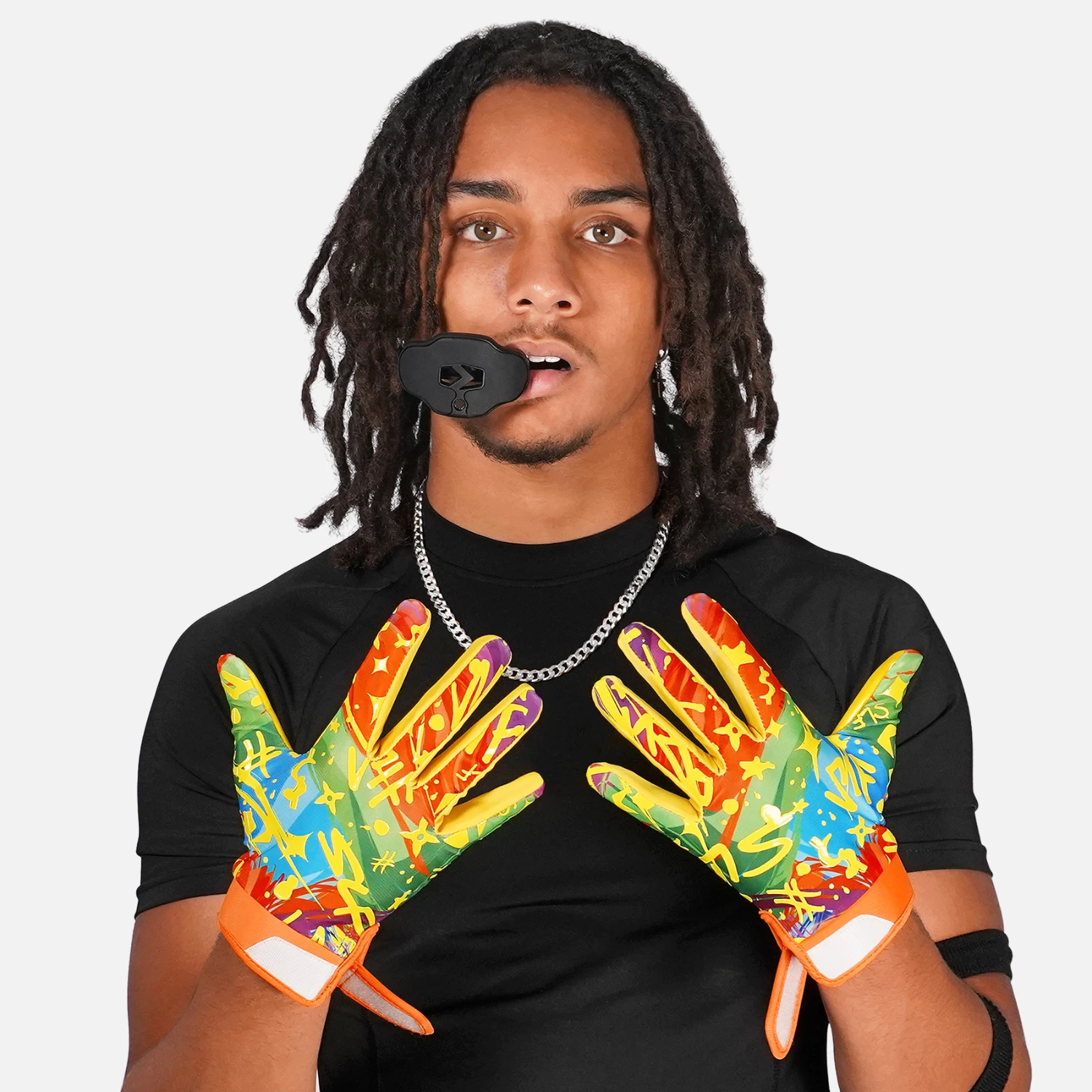 SLF Milan Colorful Sticky Football Receiver Gloves - Image 5