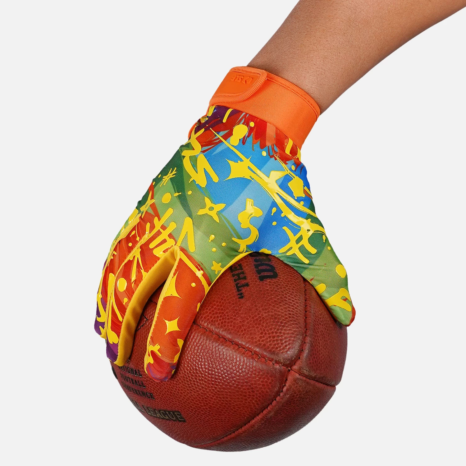 SLF Milan Colorful Sticky Football Receiver Gloves - Image 4