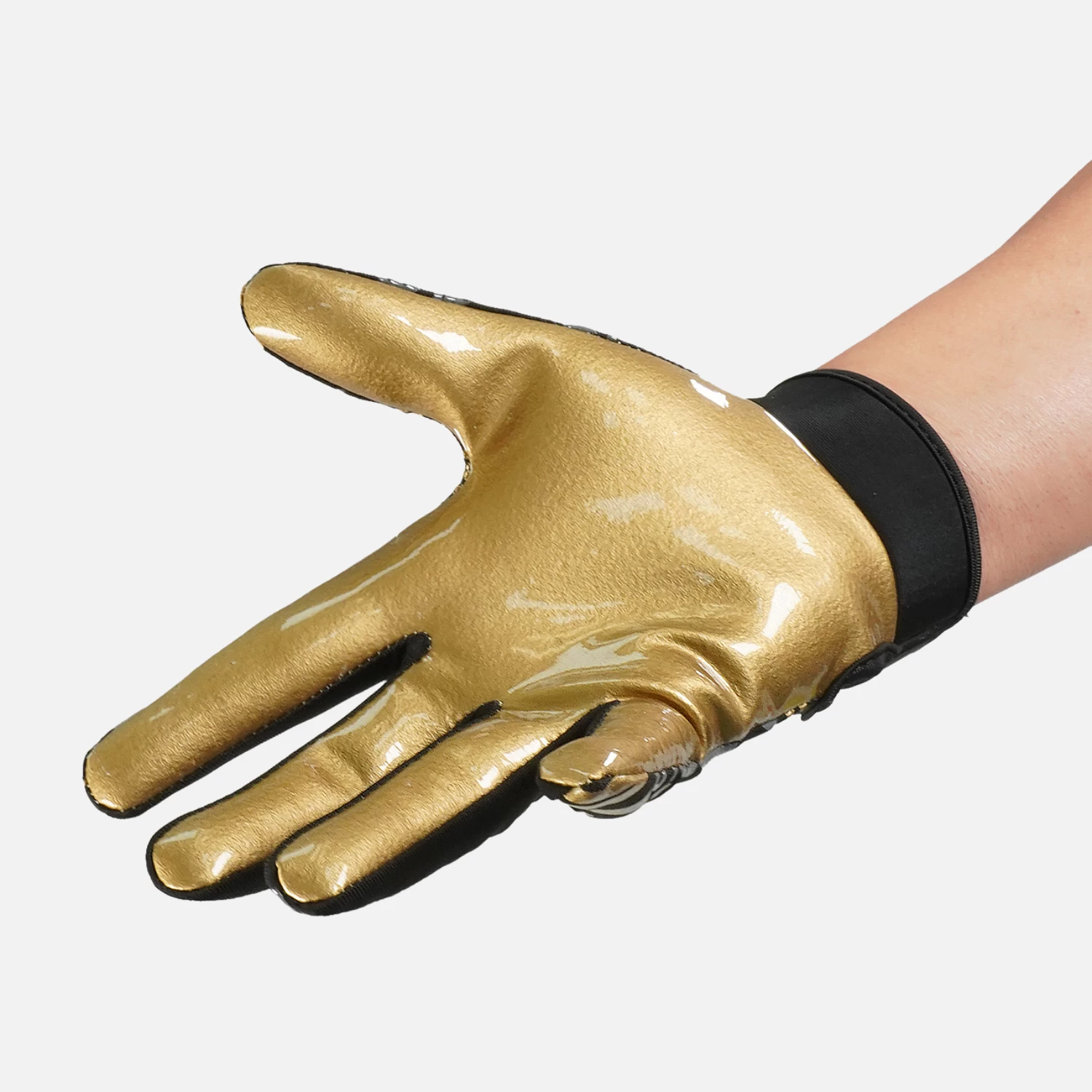 SLF Pattern Black Gold Sticky Football Receiver Gloves - Image 6