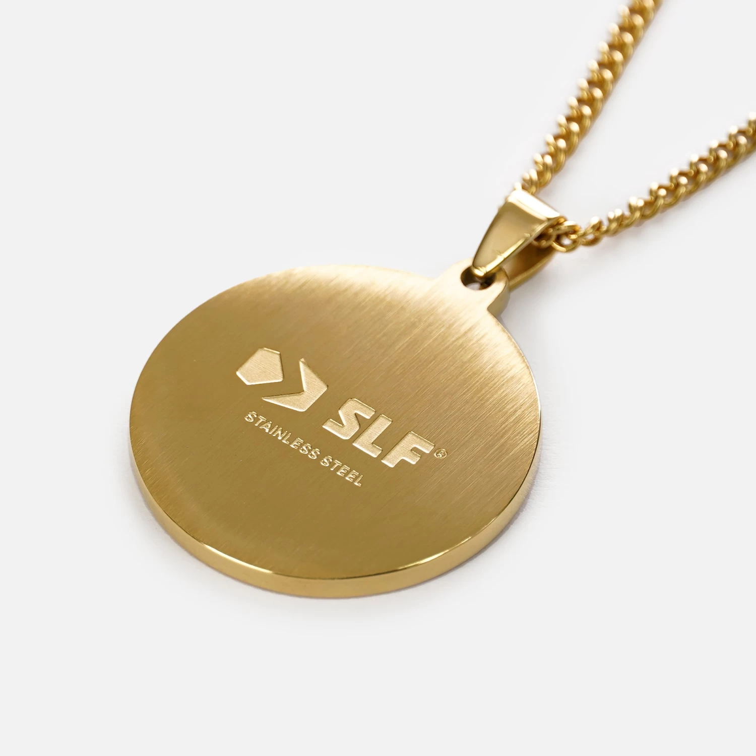 Baseball Faith Cross Pendant With Chain Necklace - Gold Plated Stainless Steel - Image 4