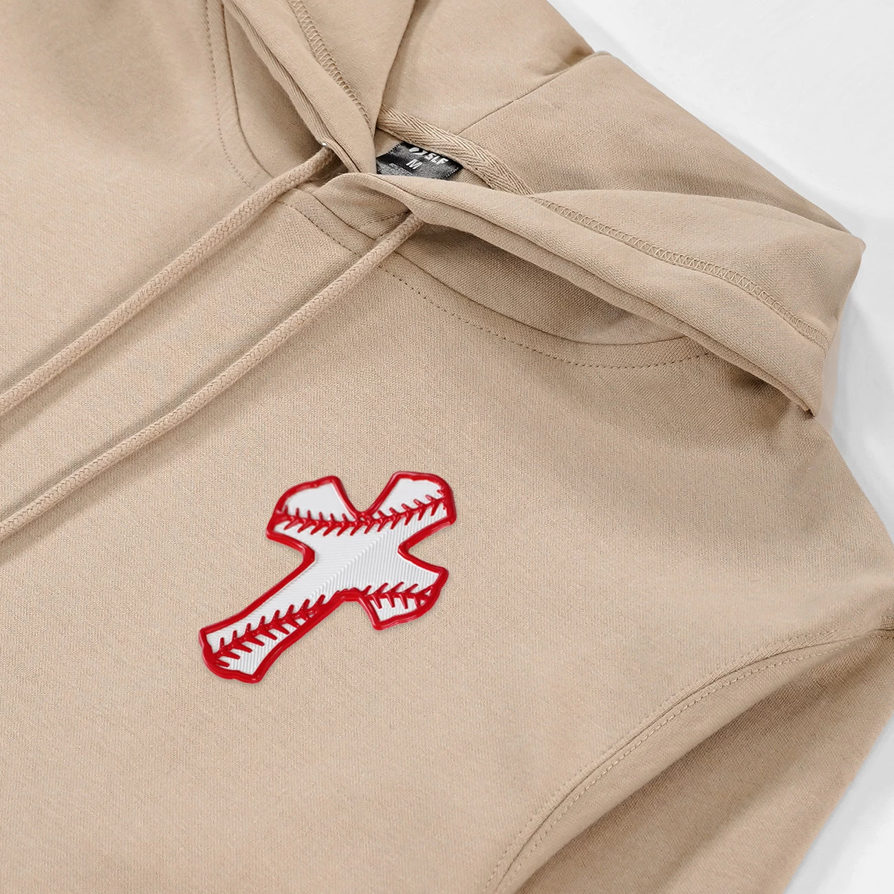 Baseball Cross Patch Hoodie - Image 5