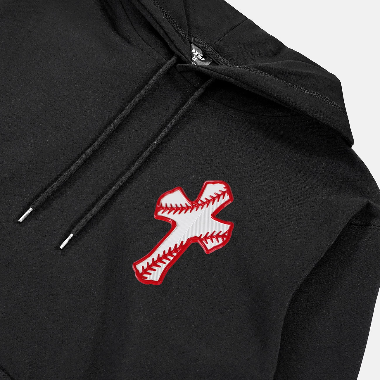 Baseball Cross Patch Hoodie - Image 3