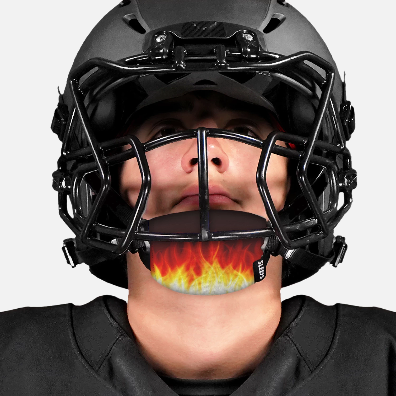 Black Fire Chin Strap Cover - Image 3