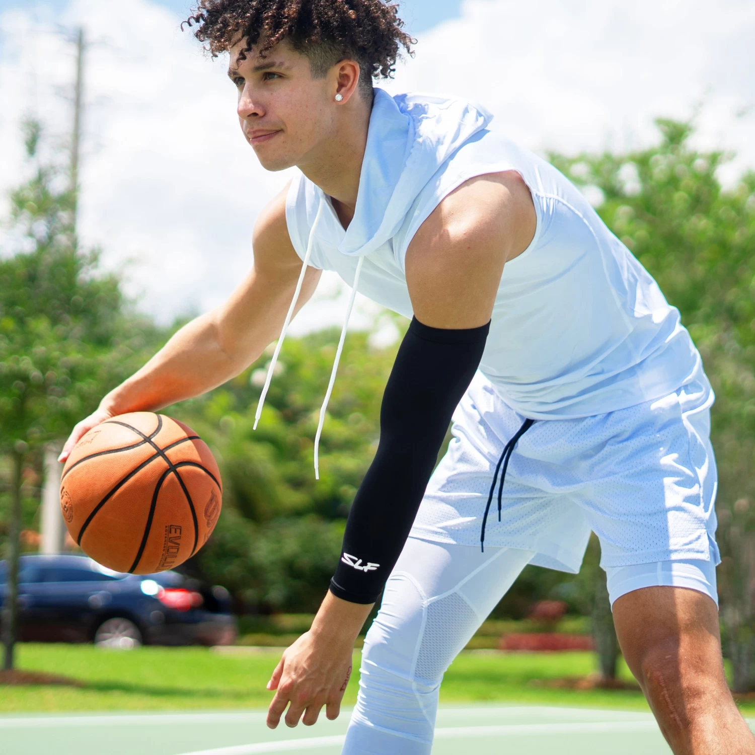 Basic Black SLF Basketball Shooter Sleeve - Image 2