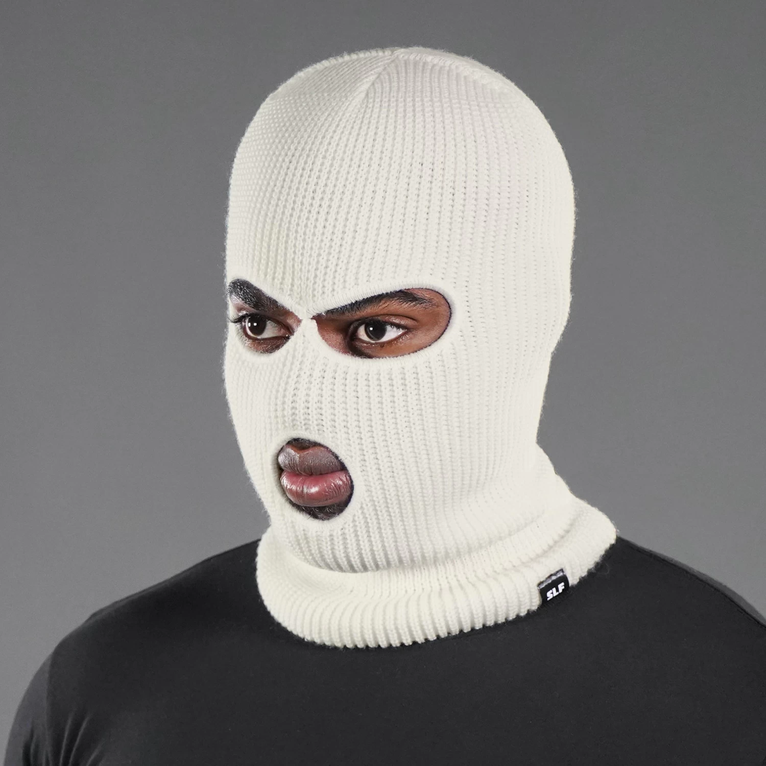 Basic White Ski Mask - Image 2