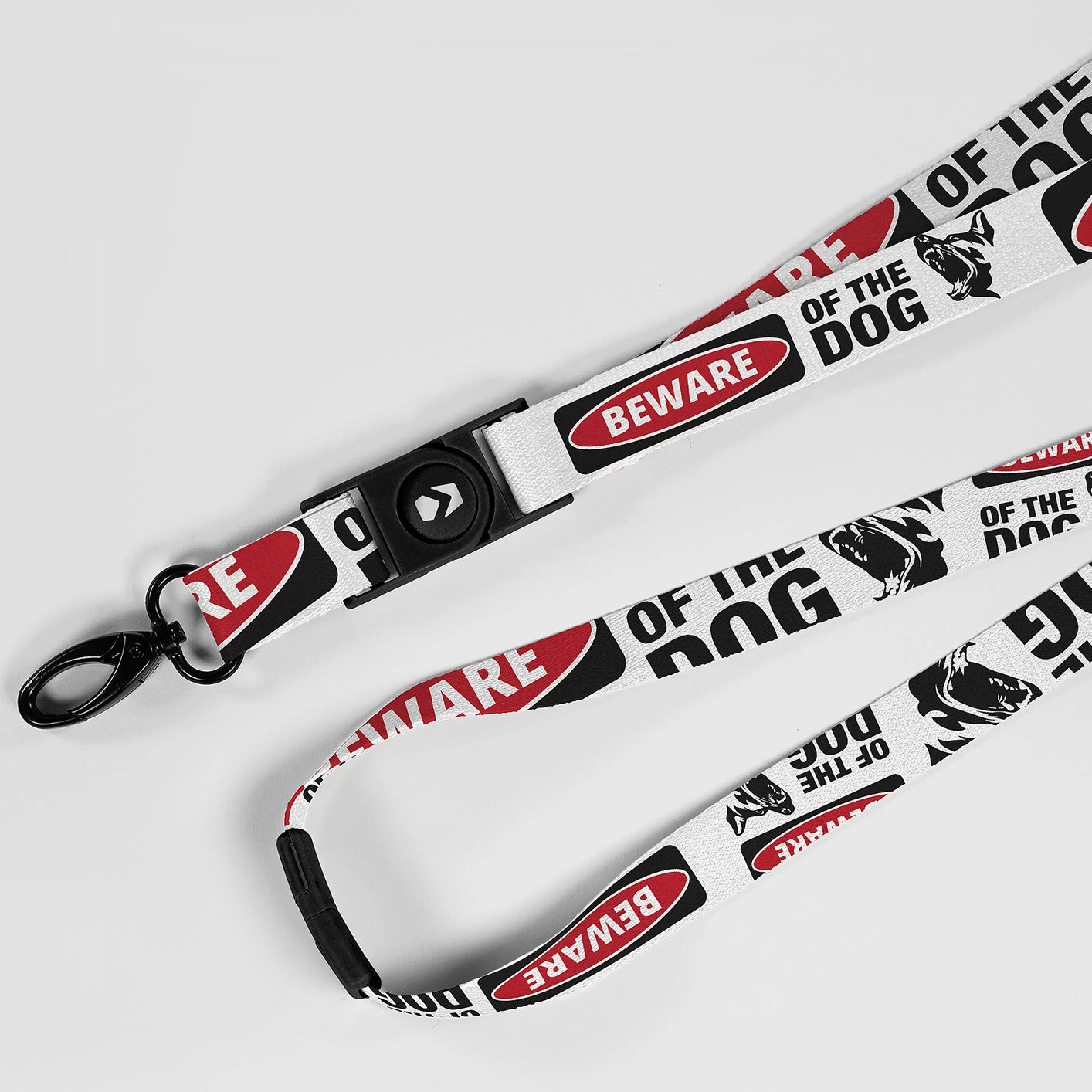 Beware Of The Dog Premium Lanyard