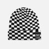 Checkered Black White Beanie