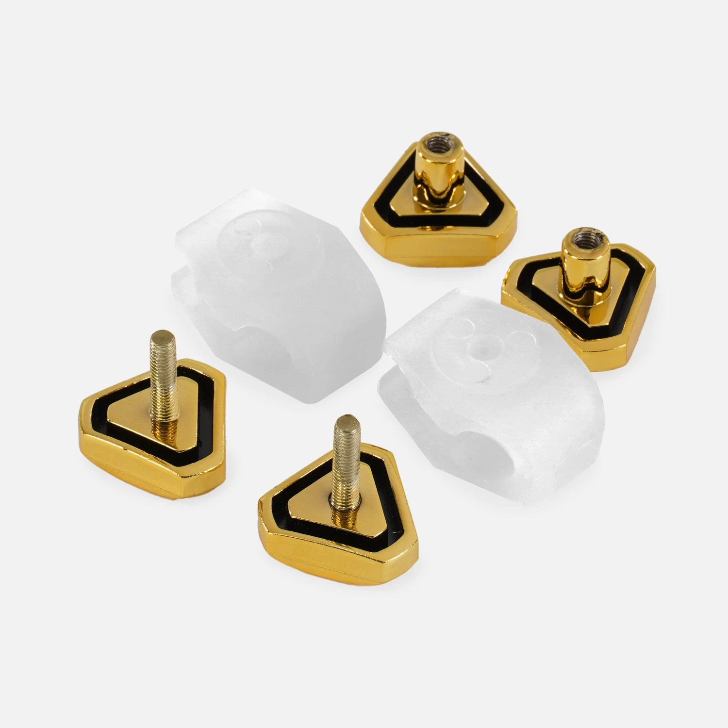 Chrome Gold Football Helmet Visor Quick Clips - Image 2