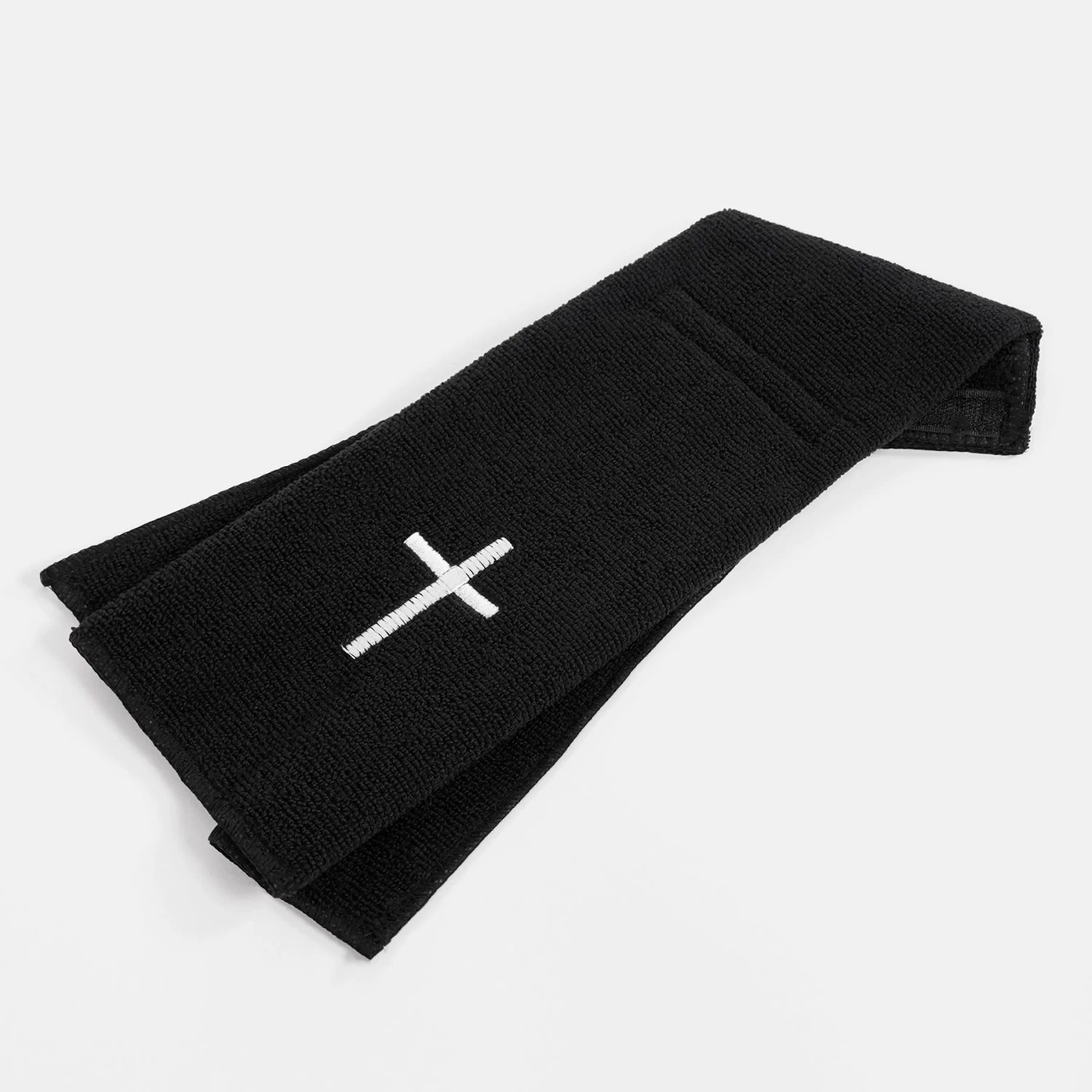 Faith Cross Black Football Towel - Image 3