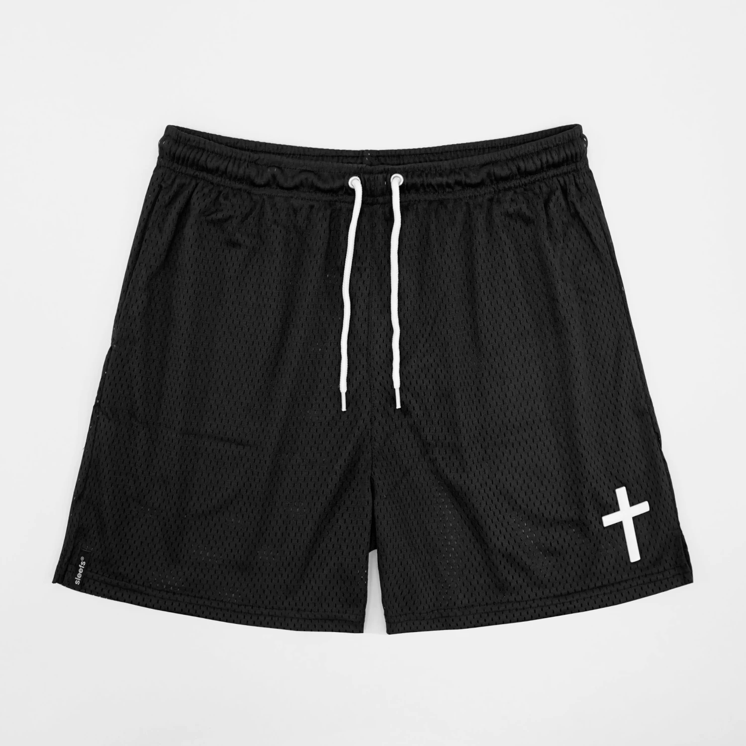 Faith Cross Black Shorts - 7"