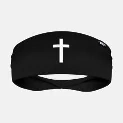 Faith Cross Black Headband