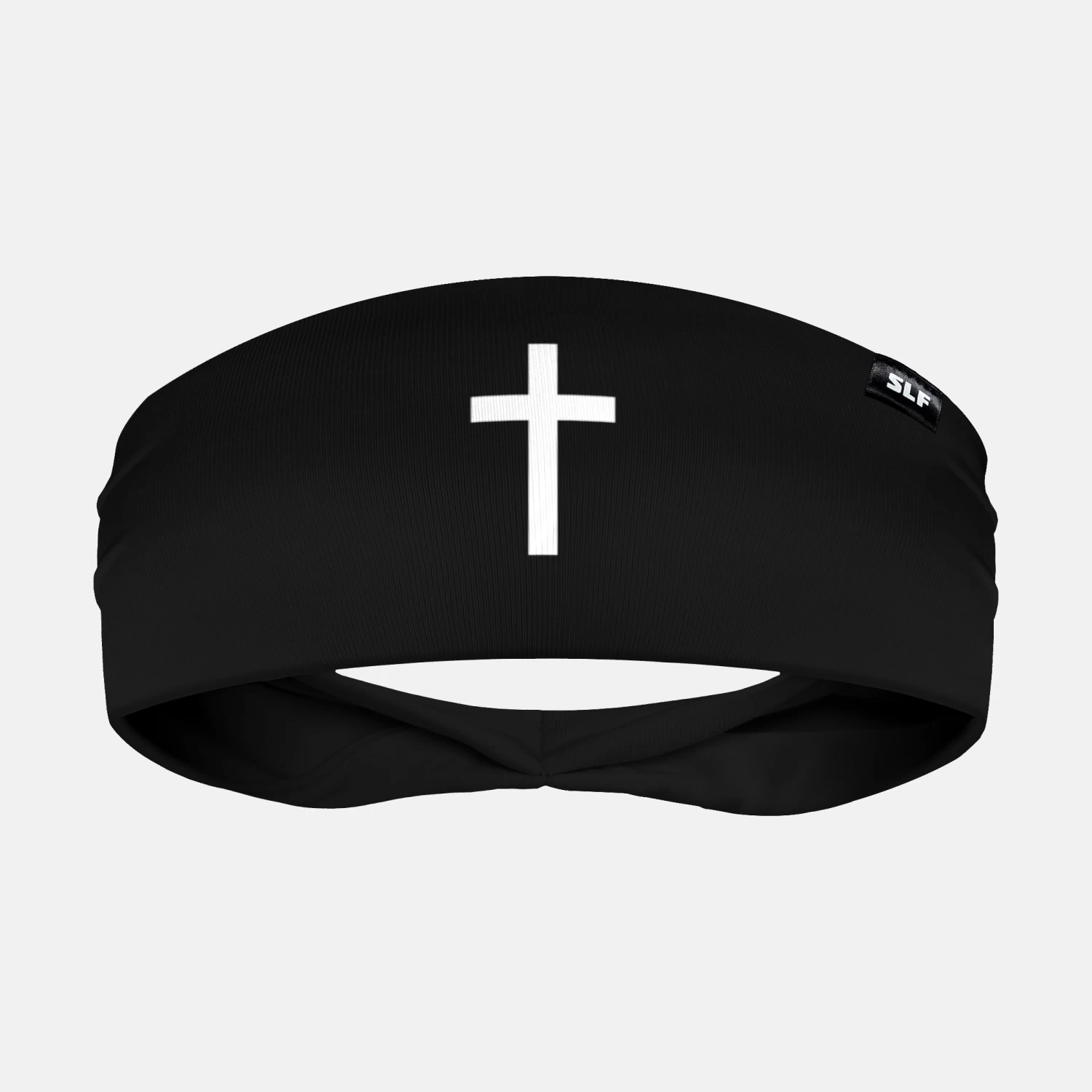 Faith Cross Black Headband