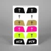 Faith Cross Stickers For Helmet Visor Tabs