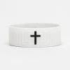 Faith Cross White 1 Inch Wristband