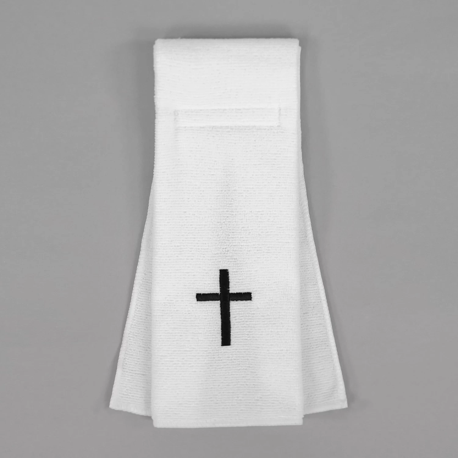 Faith Cross White Football Towel