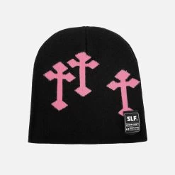 Crosses Black Pink Beanie