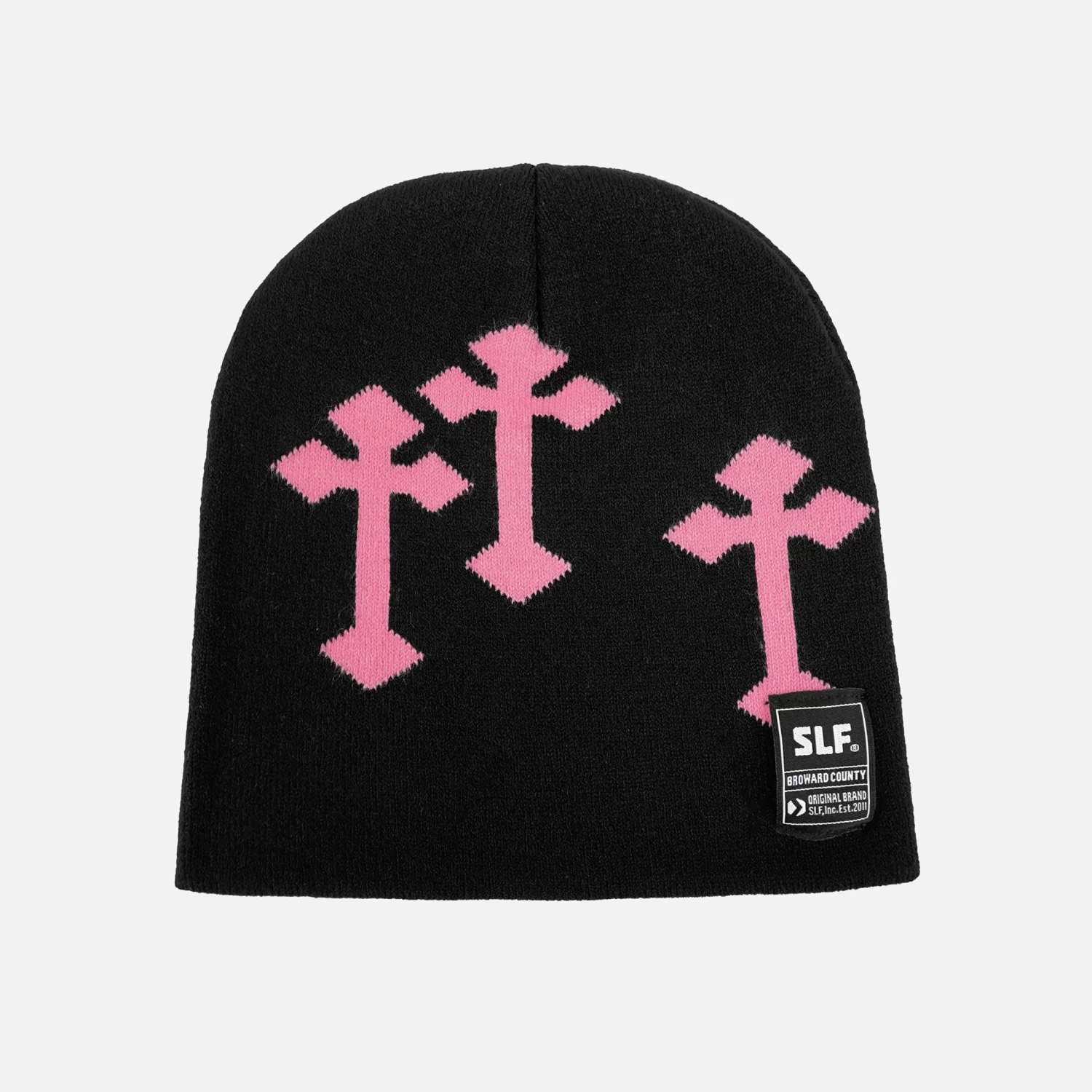 Crosses Black Pink Beanie