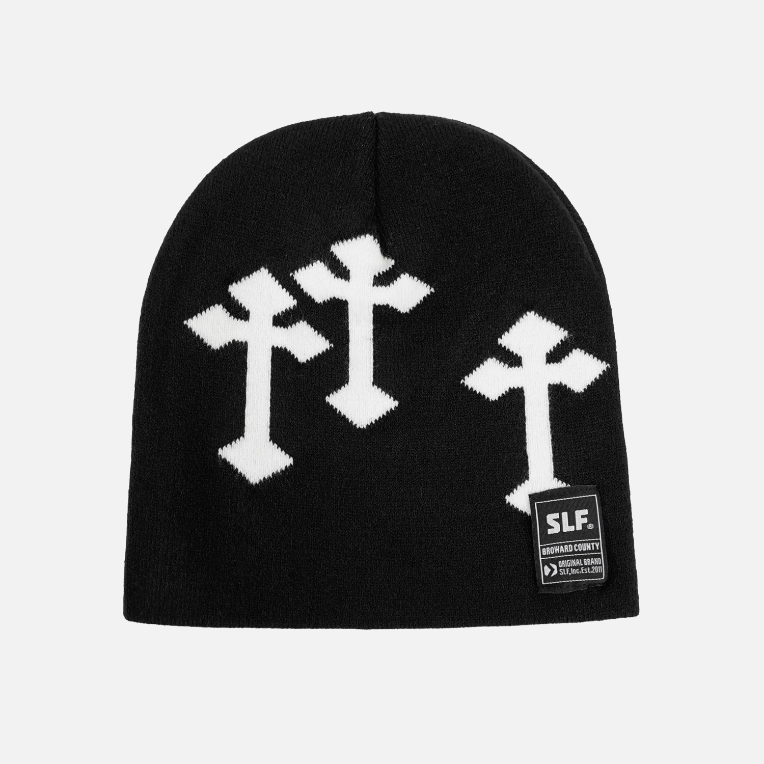 Crosses Black White Beanie