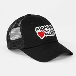 Momma Black Trucker Hat