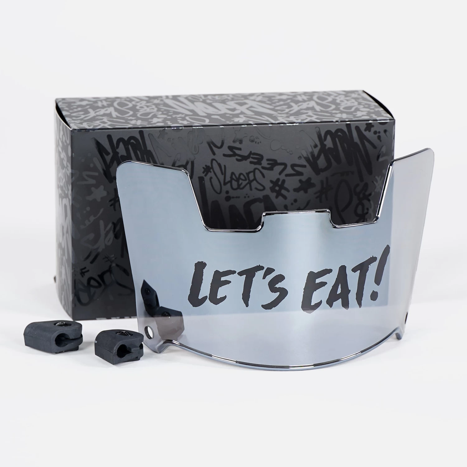 Let's Eat Silver Moonstone Helmet Eye-Shield Visor - Image 3