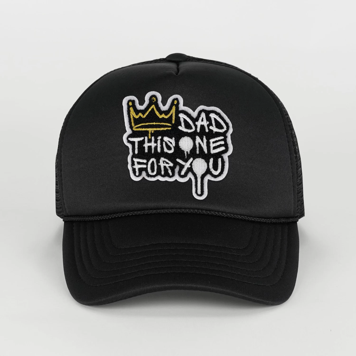 Dad This One For You Black Trucker Hat - Image 3