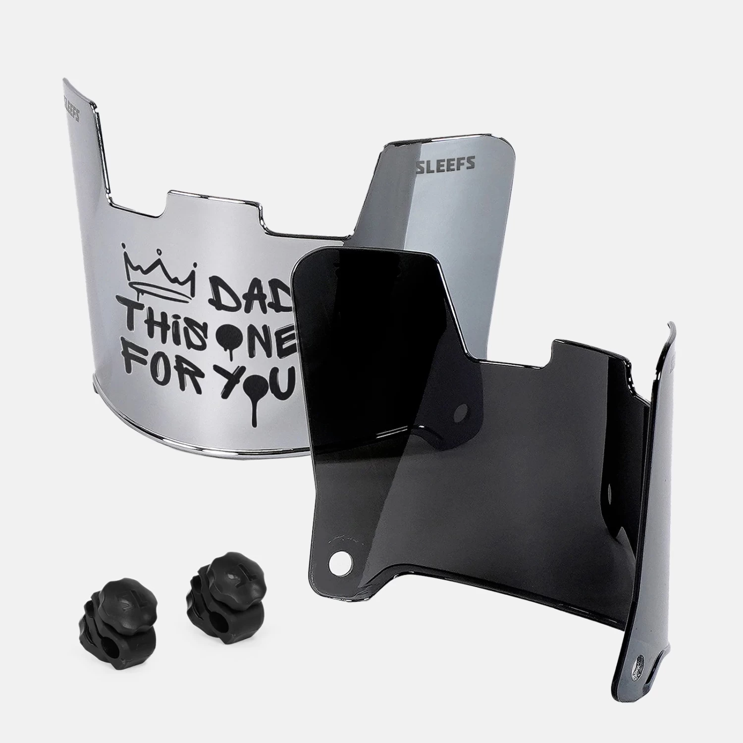 Dad This One For You Silver Moonstone Helmet Eye-Shield Visor