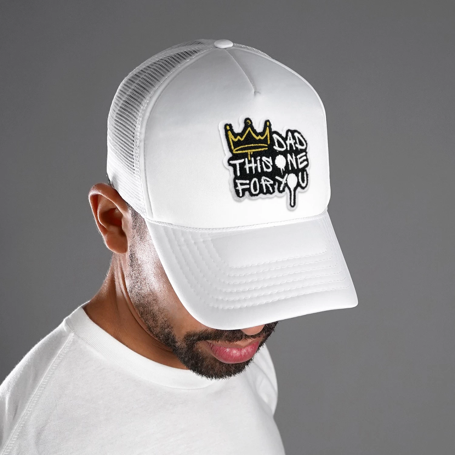 Dad This One For You White Trucker Hat - Image 2