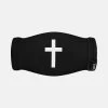 Faith Cross Black Chin Strap Cover