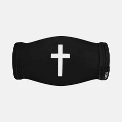 Faith Cross Black Chin Strap Cover
