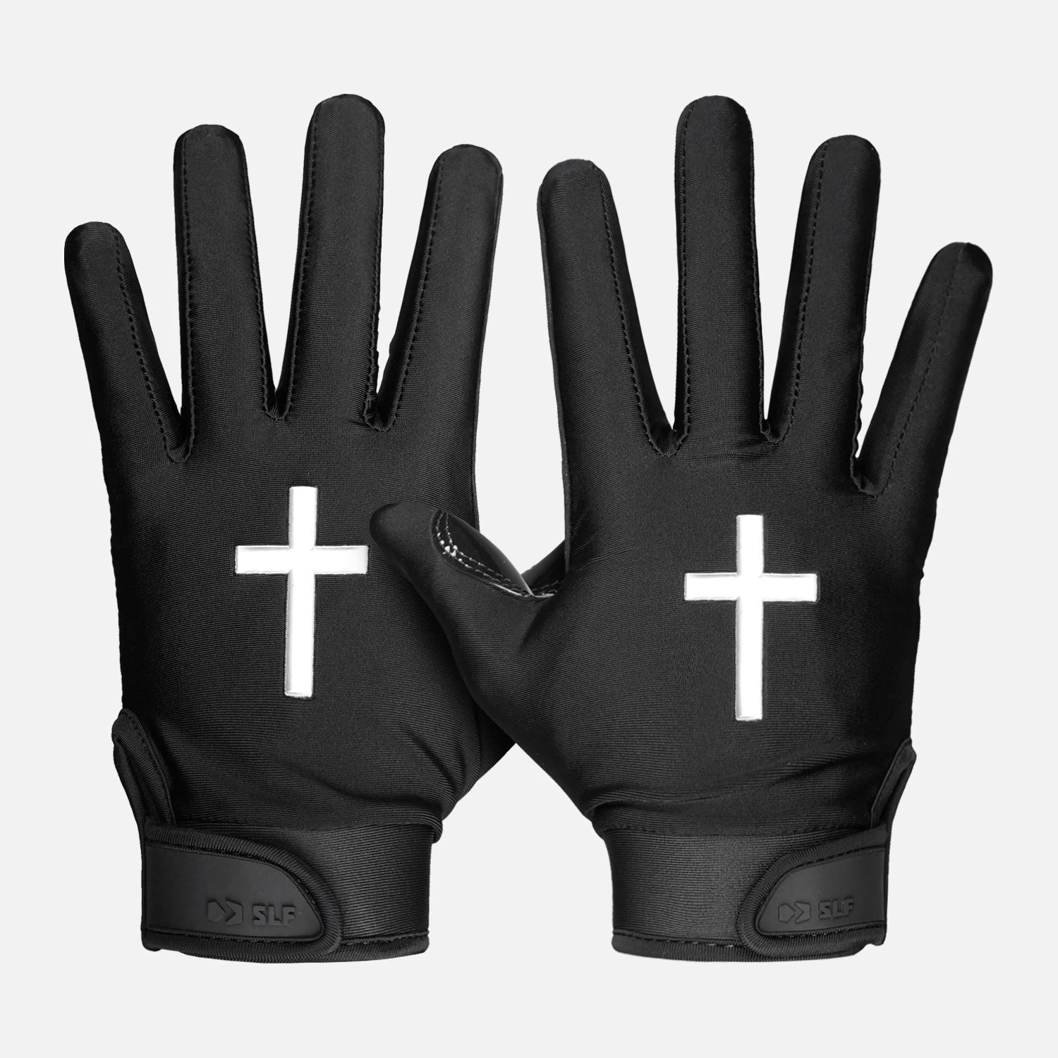 Faith Cross Black Sticky Football Receiver Gloves - Image 2
