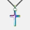 Faith Cross Pendant With Chain Kids Necklace - Borealis Stainless Steel