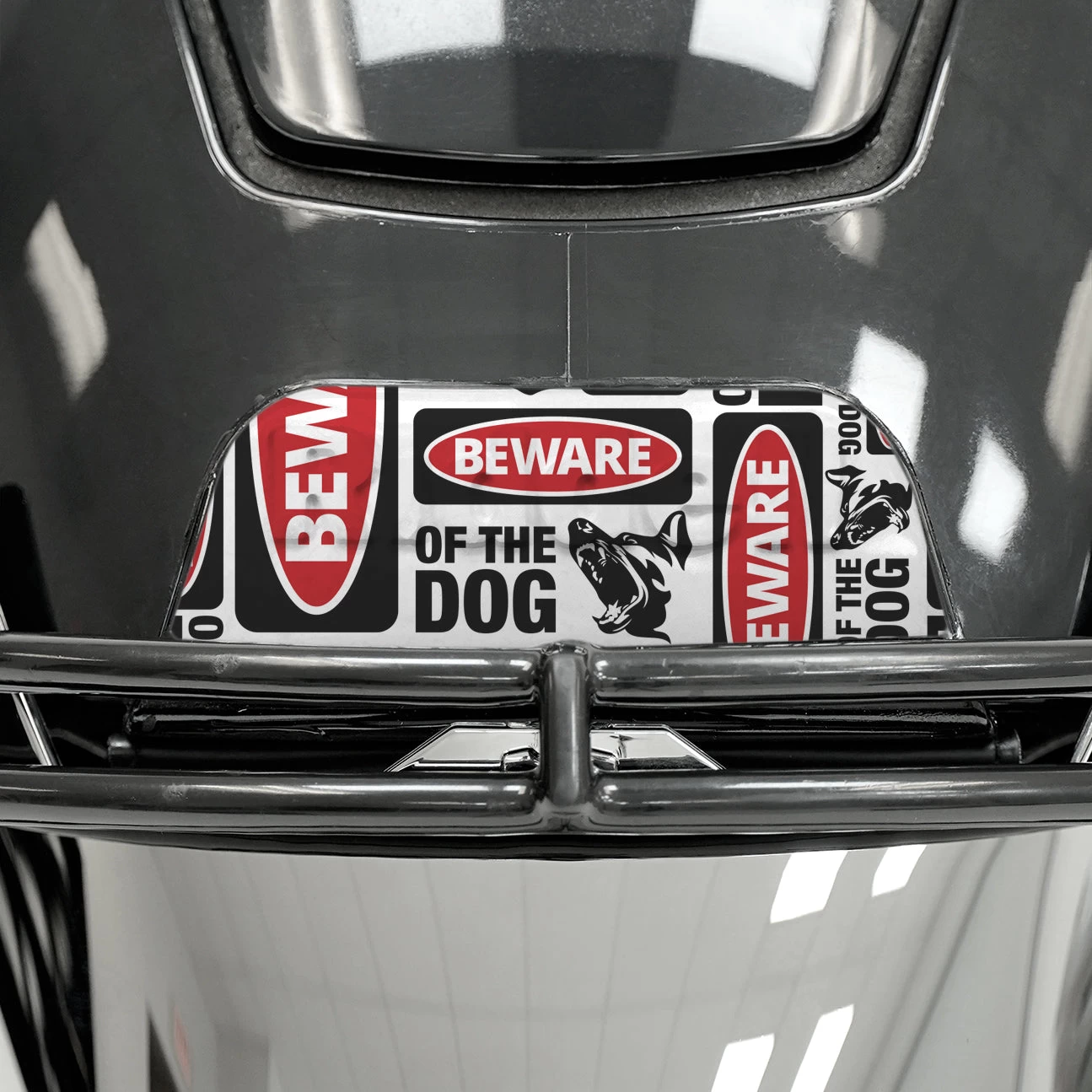 Beware Of The Dog Riddell Speedflex Front And Back Bumper Sticker Kit - Image 3