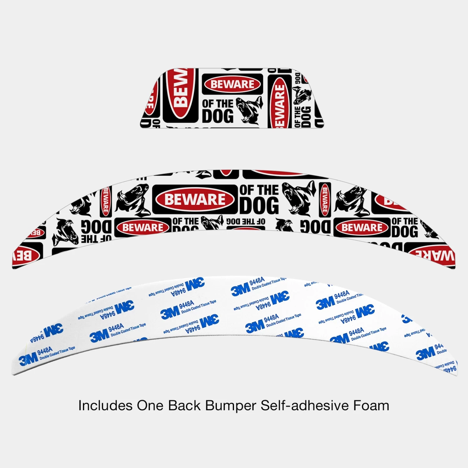 Beware Of The Dog Riddell Speedflex Front And Back Bumper Sticker Kit - Image 2