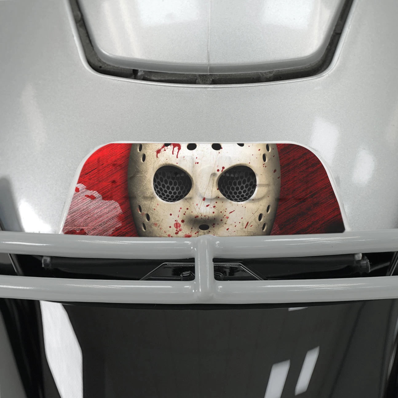 Hockey Mask Riddell Speedflex Front And Back Bumper Sticker Kit - Image 3