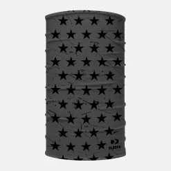 Stars Gray Black Neck Gaiter