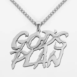 God's Plan Pendant With Chain Kids Necklace - Stainless Steel