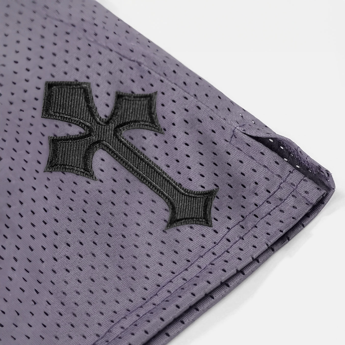 Gothic Cross Patch Shorts - 7" - Image 11