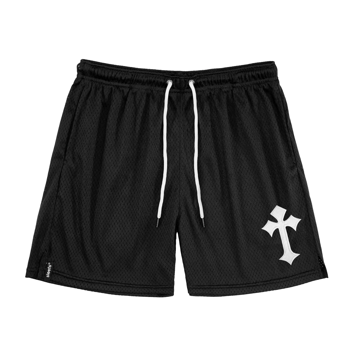 Gothic Cross Patch Shorts - 7" - Image 2