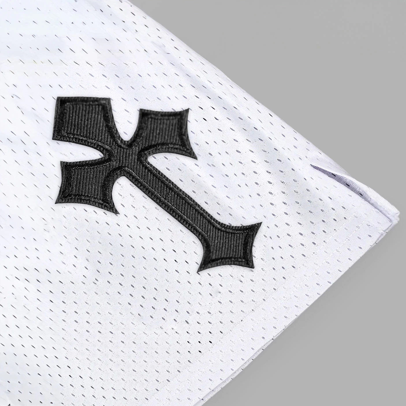 Gothic Cross Patch Shorts - 7" - Image 3