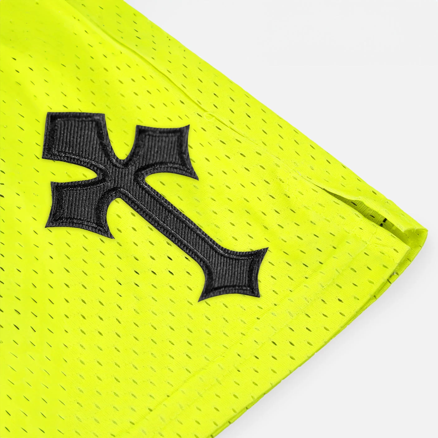 Gothic Cross Patch Shorts - 7" - Image 5