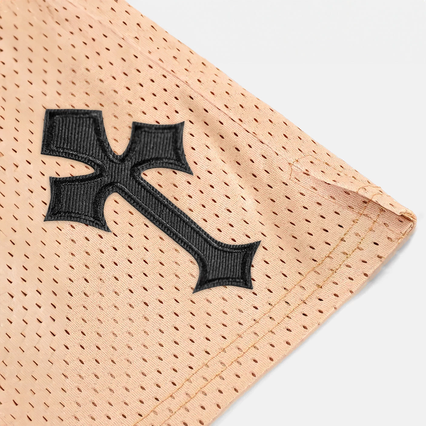 Gothic Cross Patch Shorts - 7" - Image 7