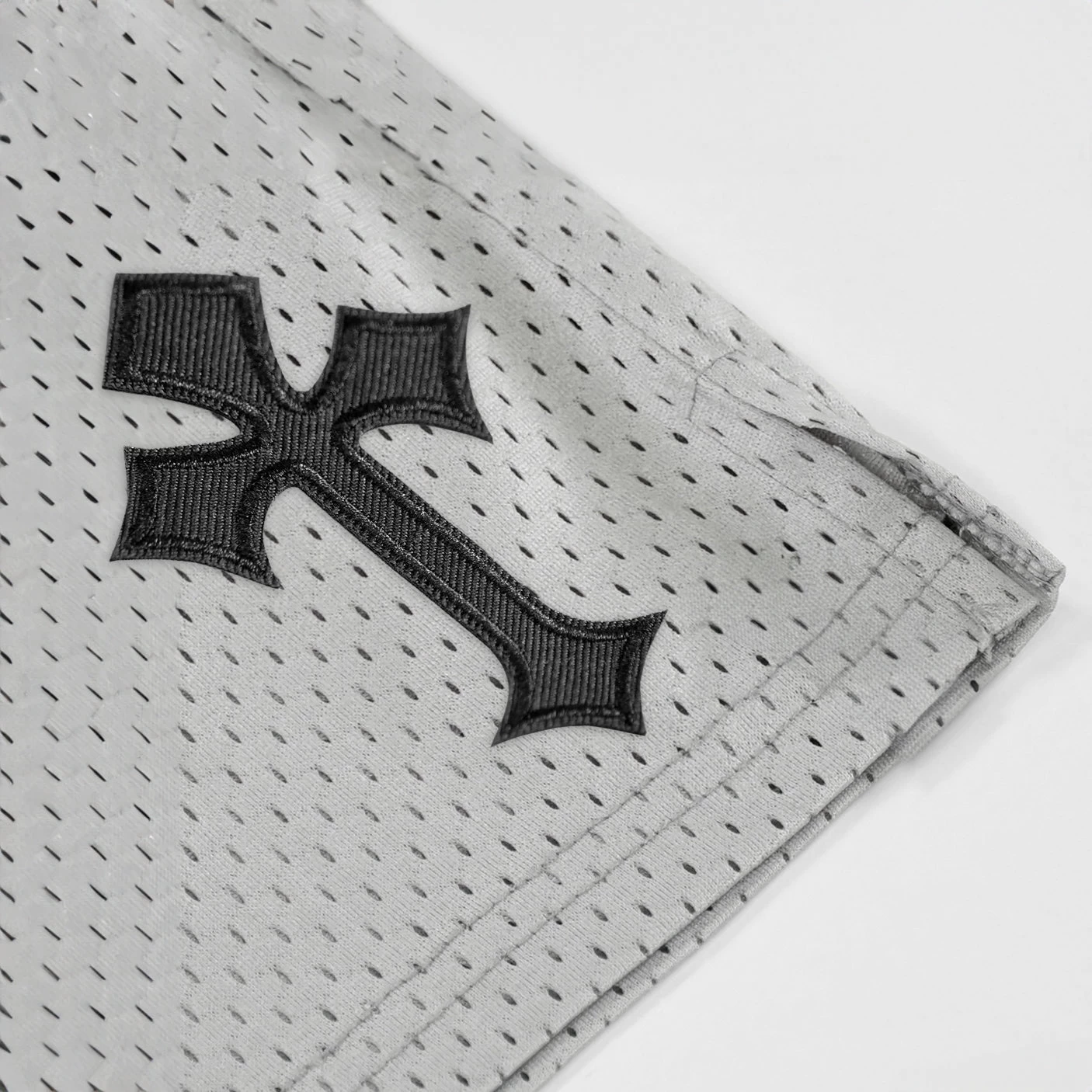 Gothic Cross Patch Shorts - 7" - Image 9